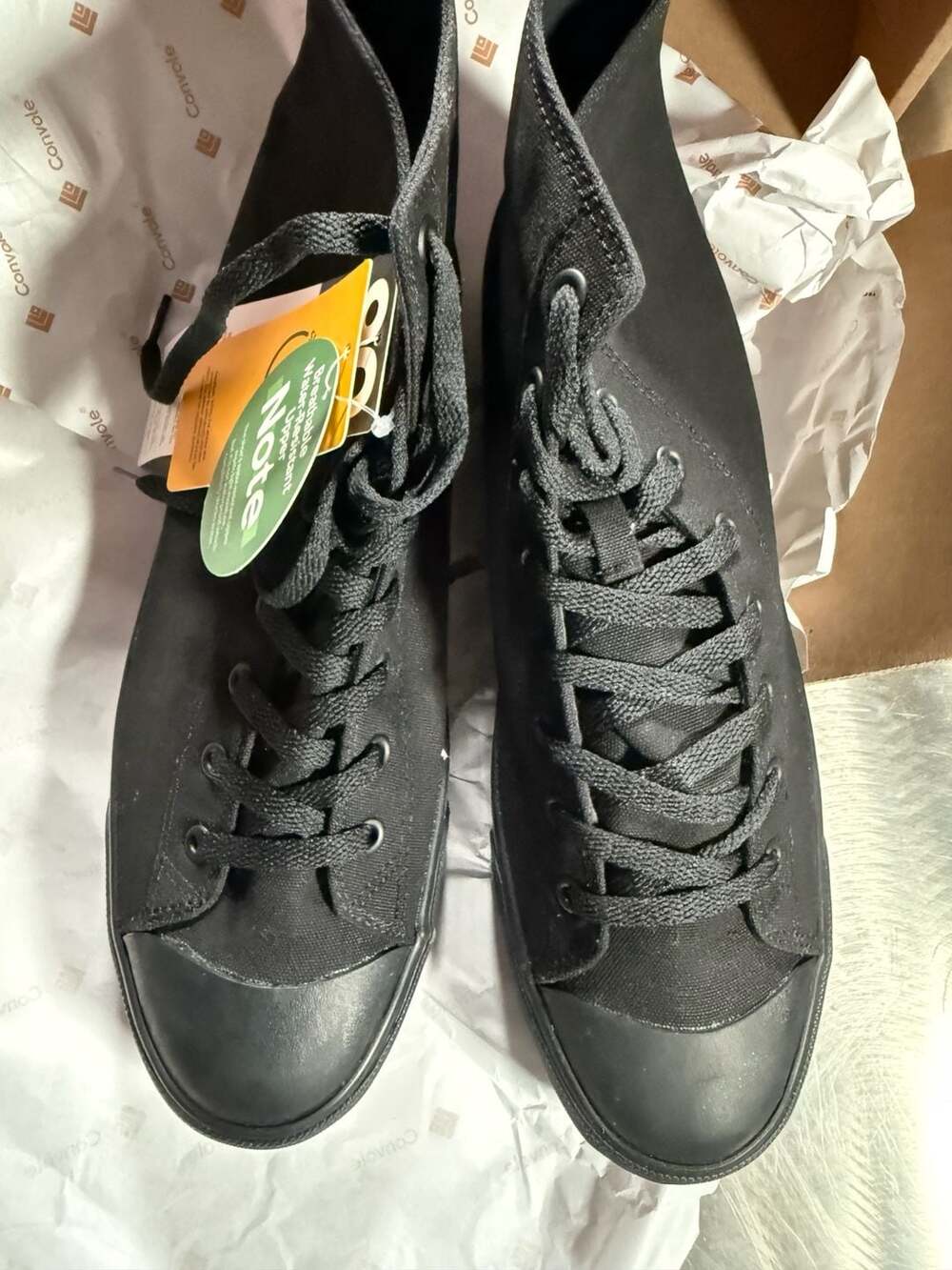 Convole Men's Black Water-Resistant Slip-Resistant High Top Sneakers